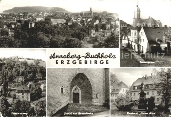 Annaberg-Buchholz Erzgebirge Denkmal Adam Riss Turmgasse Portal der
