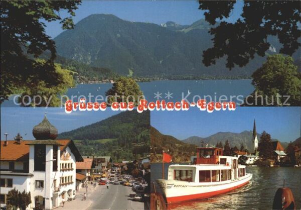 Rottach-Egern Hauptstrasse mit Rathaus Egener Bucht W