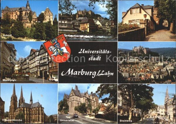 Marburg Lahn Steinweg Marktplatz Schloss Universität