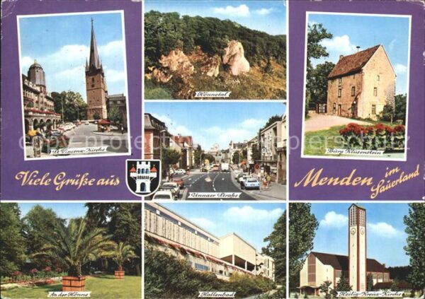 Menden Sauerland Hallenbad Sankt Vincenz-Kirche Burg Klu