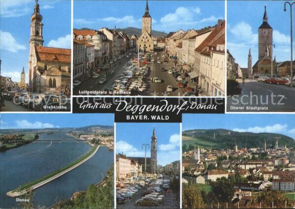 Deggendorf Donau Luitpoldplatz Rathaus Grabkirche Oberer