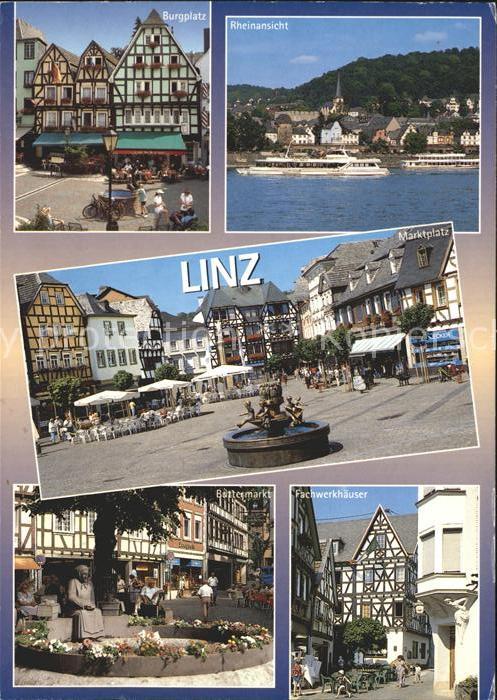 Linz Donau Marktplatz Fachwerkhäuser Burgplatz
