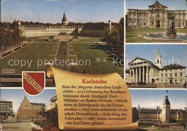 Karlsruhe Baden Evangelische Stadtkirche Schloss Bundes
