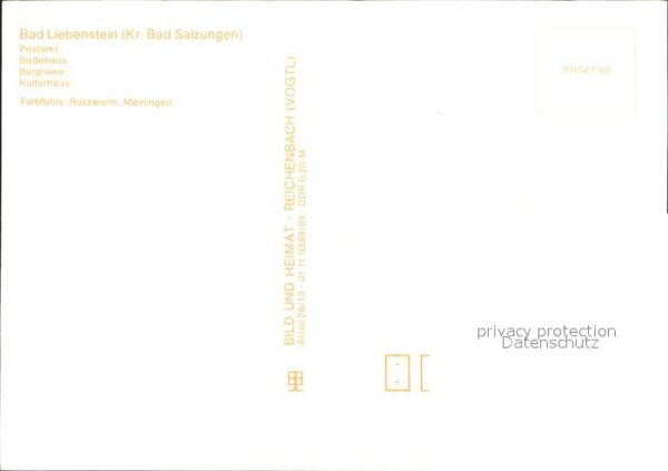 Liebenstein Bad Postamt Badehaus Burgruine Kulturhaus – Bild 2
