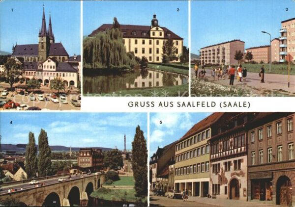 Saalfeld Saale Markt Schloss Br?cke Freundschaft HOG D