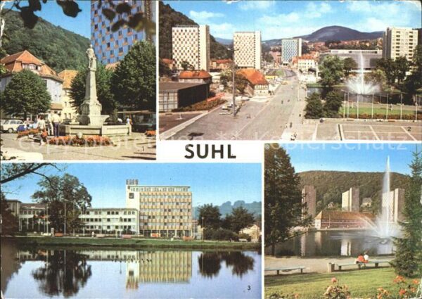 Suhl Thueringer Wald Karl Marx Platz Wilhelm Pieck Straße He