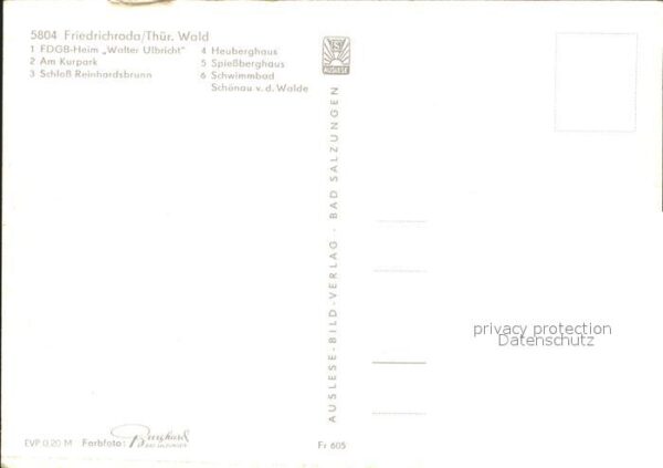 Friedrichroda FDGB Heim Walter Ulbricht Heuberghaus S – Bild 2