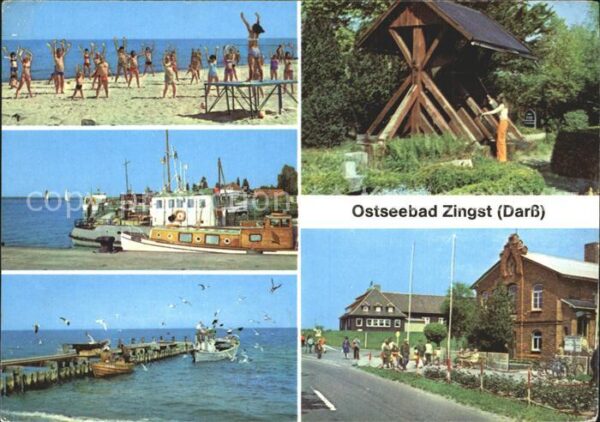 Zingst Ostseebad Darss Strandgymnastik Hafen Zingststrom