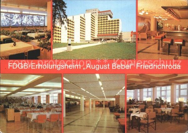 Friedrichroda Bad FDGB Erholungsheim August Bebel Hallenb