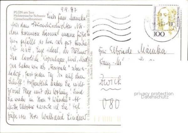 Ploen See Holsteinische Schweiz Gänselieselbrunne – Bild 2
