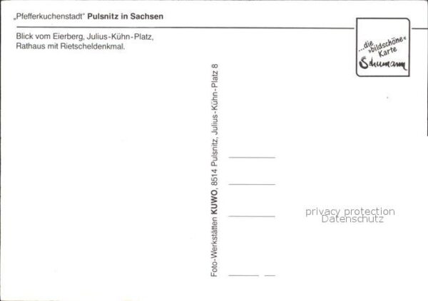Pulsnitz Sachsen Pfefferkuchenstadt Eierberg Julius Kühn – Bild 2