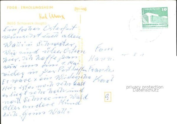 Schoeneck Vogtland FDGB ERholungsheim Karl Marx – Bild 2