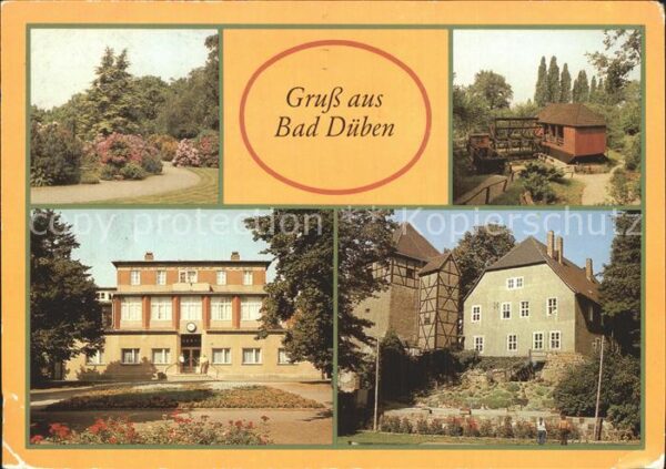 Dueben Bad Eisenmoorbad Kurpark Schiffmühle Burgbü