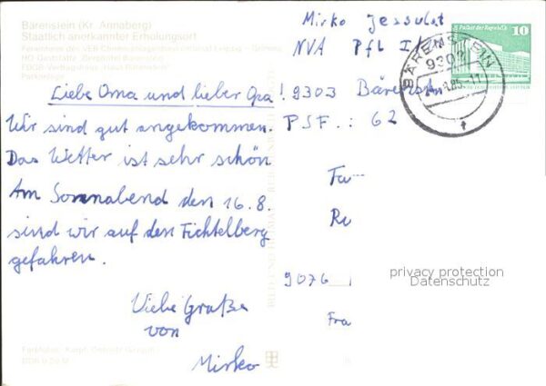 Baerenstein Annaberg-Buchholz HO Gaststätte Bärenstein FDGB Vertragsh – Bild 2
