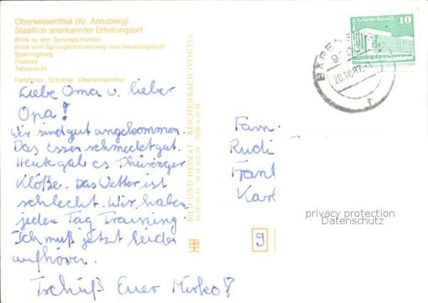 Oberwiesenthal Erzgebirge Sprungschanzen Sparringberg Freibad – Bild 2