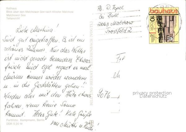 Malchow Rathaus Kloster Malchow See Teilansicht – Bild 2