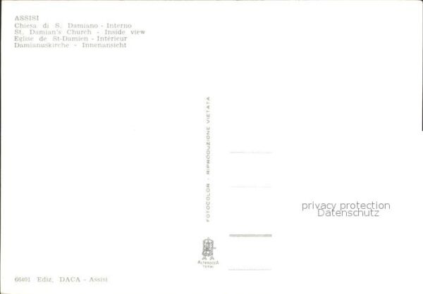 Assisi Umbria Damianuskirche Innenansicht – Bild 2