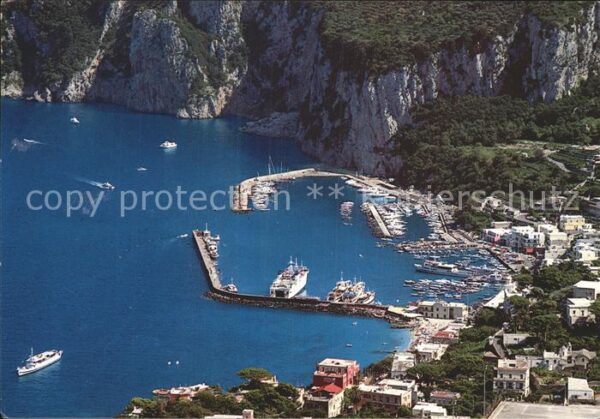 Capri Marina Grande Panorama Meer Schiffsanle