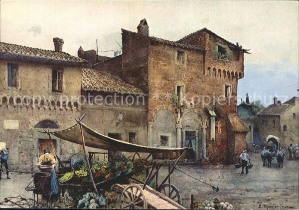 Roma Rom mittelalterliche Häuser Santa Cecilia