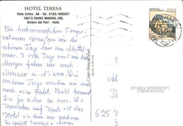 Diano Marina Hotel Teresa Riviera dei Flori Strand – Bild 2
