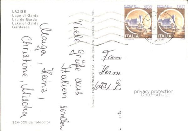 Lazise Lago di Garda Burg Kirche Nachtaufnahme – Bild 2