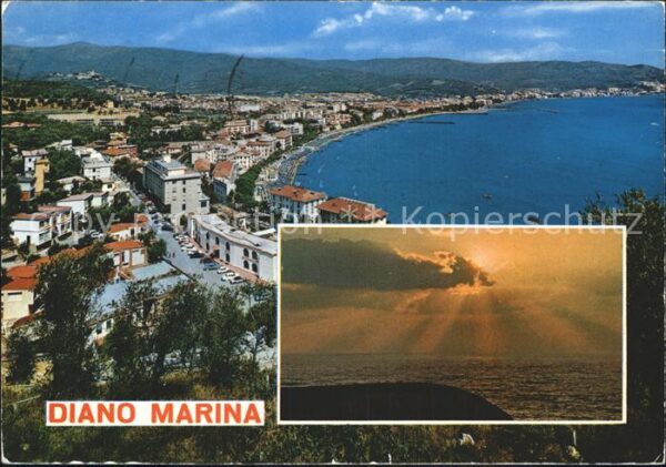 Diano Marina Abendstimmung Ortsansicht Meer