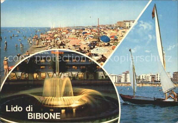 Bibione Strand Springbrunnen Segelboot