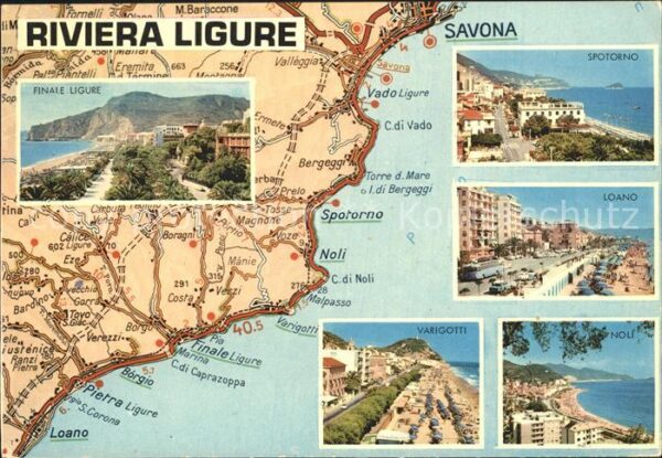 Savona Liguria Automobilclubkarte Spotorno Loano Vargo