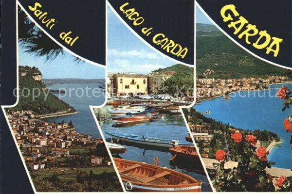 Garda Lago di Garda See Ortsansicht Bootshafen
