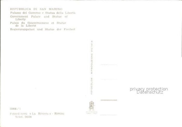 San Marino Repubblica Regierungspalast Freiheitsstatue – Bild 2