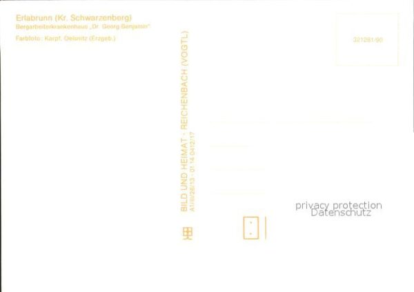 Erlabrunn Erzgebirge Bergarbeiterkrankenhaus Dr. Georg Benja – Bild 2