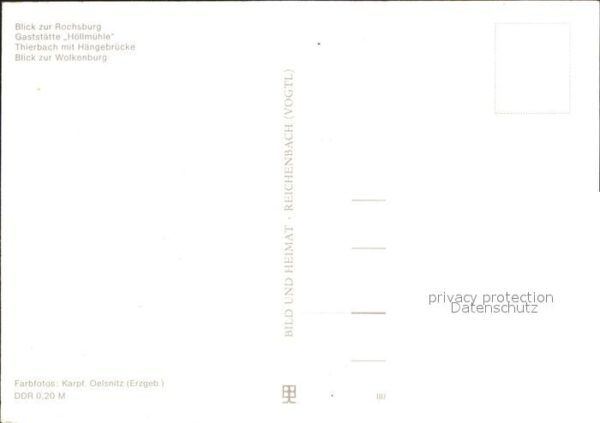 Rochsburg Gaststätte Höllmühle Thierbach Hängebrü – Bild 2