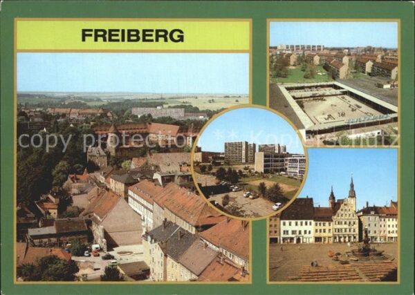 Freiberg Sachsen Schloss Freundenstein Hochhäuser Wasser