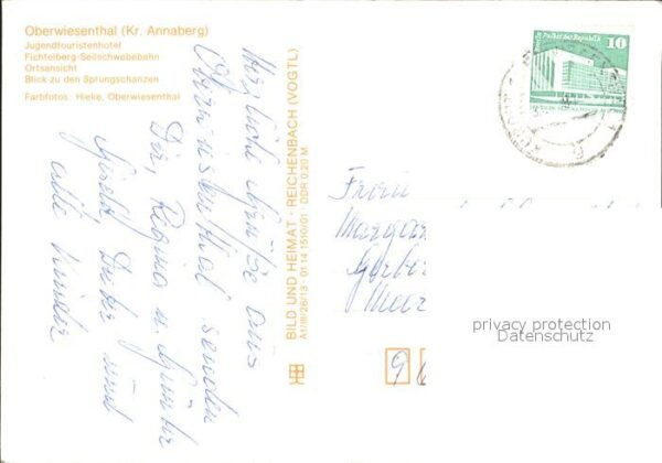Oberwiesenthal Erzgebirge Jugendtouristenhotel Seilbahn Sprungsch – Bild 2