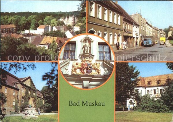 Bad Muskau Oberlausitz Ernst-Thälmann-Strasse Wappen Alte Schl