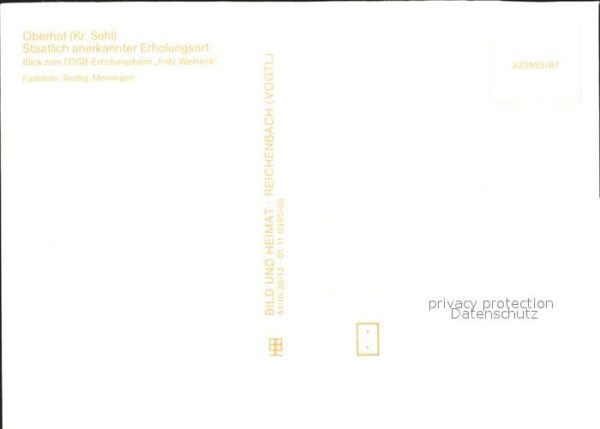 Oberhof Thueringen Erholungsheim Fritz Weineck – Bild 2