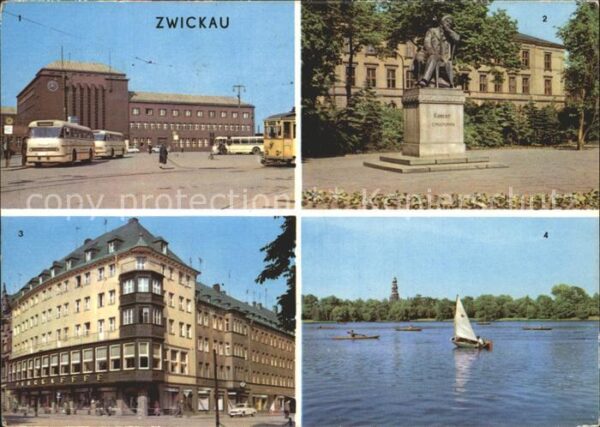 Zwickau Sachsen Robert Schumann Denkmal RingCafe Schwan