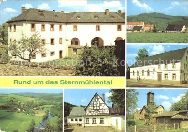 Augustusburg Schloss Blick vom Kunnerstein Restauran