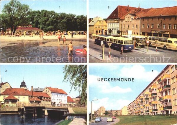 Ueckermuende Mecklenburg Vorpommern Haffbad Hafen Karl-Marx-Platz