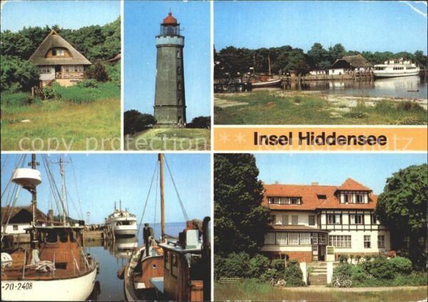 Insel Hiddensee Fischerhaus Leuchtturm Hafen Restaurant