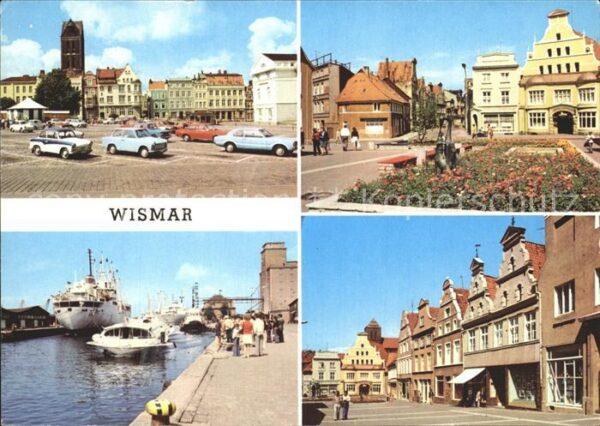 Wismar Mecklenburg Markt Krämerstrasse Hafen