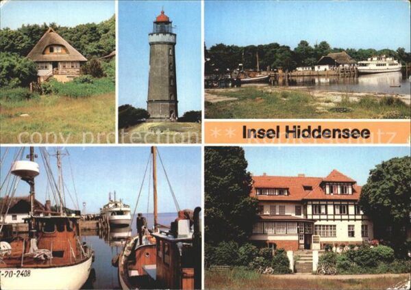Insel Hiddensee Kloster Fischerhaus Leuchtturm Anlegest