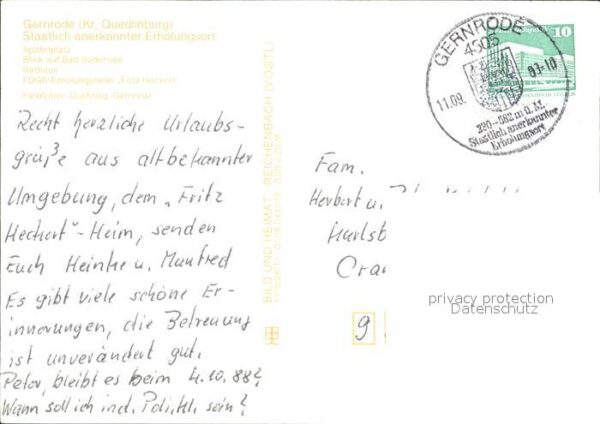 Gernrode Harz spittelplatz Bad Suderode Erholungsheim – Bild 2