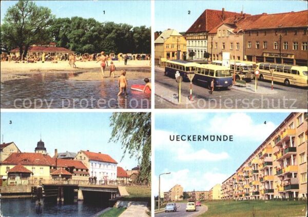 Ueckermuende Mecklenburg Vorpommern Haffbad Hafen Neubauten