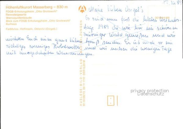 Masserberg Erholungsheim Otto Grotewohl Rennsteigw – Bild 2
