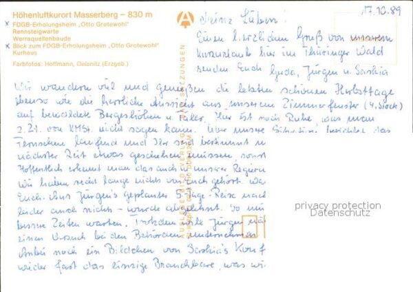 Masserberg Erholungsheim Otto Grothewohl Rennsteig – Bild 2