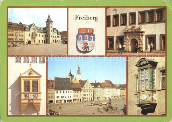 Freiberg Sachsen Erker am Rathaus Obermarkt Meissner Gas