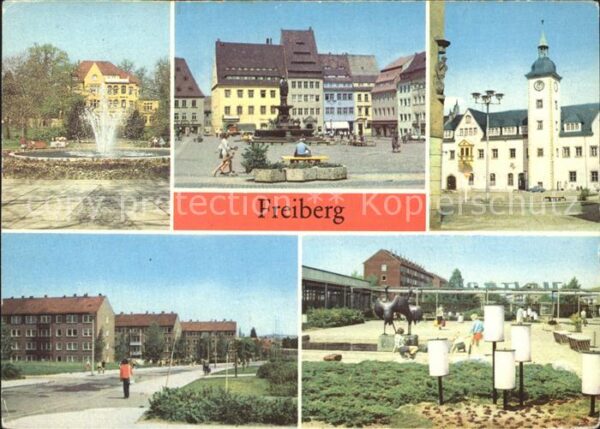 Freiberg Sachsen Scheringerpark Brunnendenkmal Obermarkt