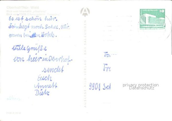 Oberhof Thueringen Interhotel Panorama Erholungsheim Renns – Bild 2