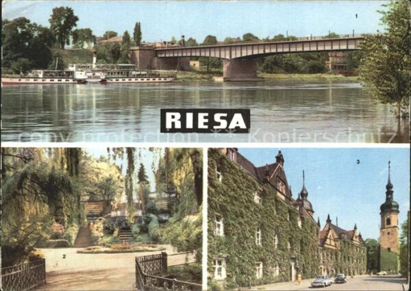 Riesa Sachsen Elbbrücke Stadtpark Rathaus